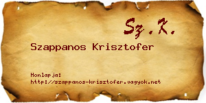 Szappanos Krisztofer névjegykártya